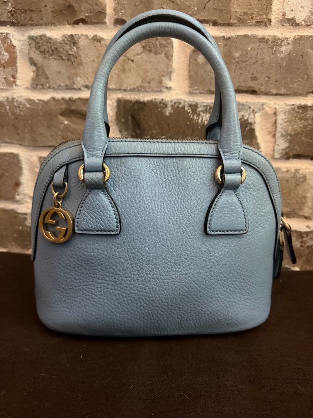 Gucci Dollar Calfskin Dome GG Charm satchel